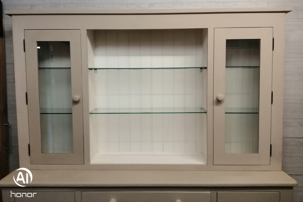 LARGE PAINTED PINE DRESSER