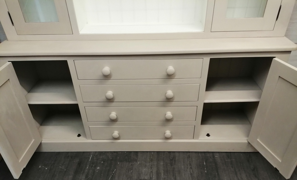 LARGE PAINTED PINE DRESSER