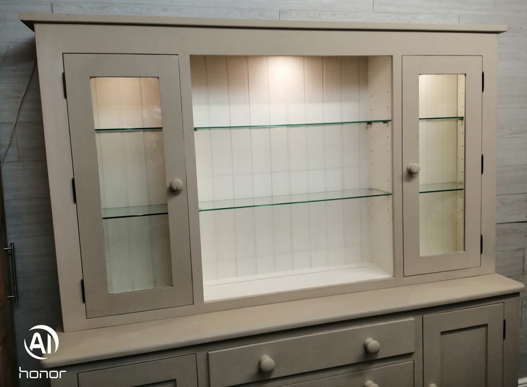 LARGE PAINTED PINE DRESSER