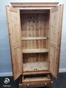 Solid double pine wardrobe with drawer