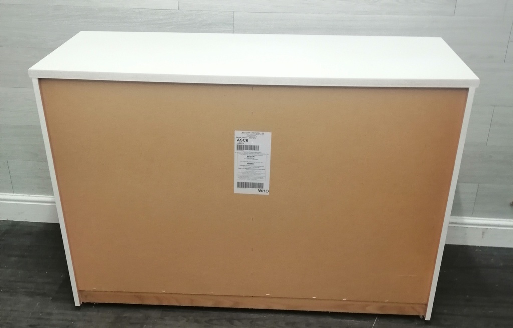 ALSTONS White Six Drawer Chest