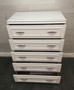 White  Five Drawer Chest