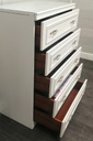 White  Five Drawer Chest