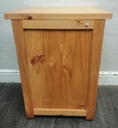 Quality solid pine three drawer bedside chest