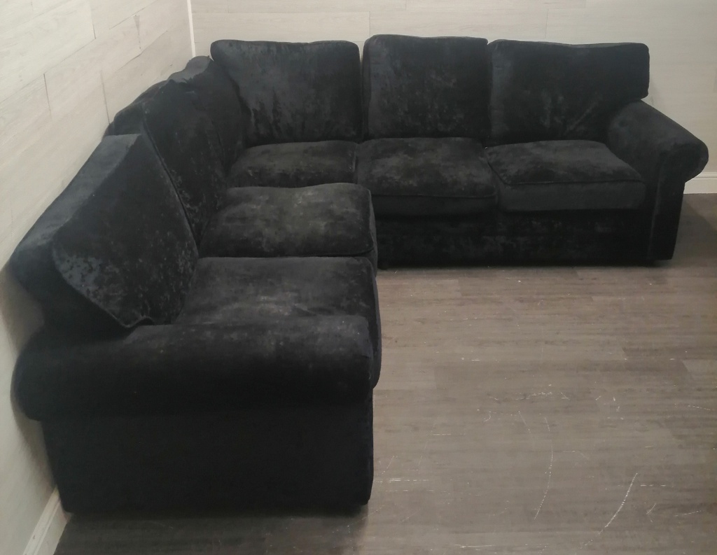 Black Toned Corner Sofa