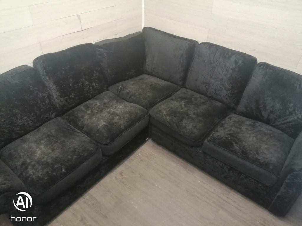 Black Toned Corner Sofa