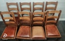 SET OF EIGHT RUSTIC SHEESHAM DINING CHAIRS
