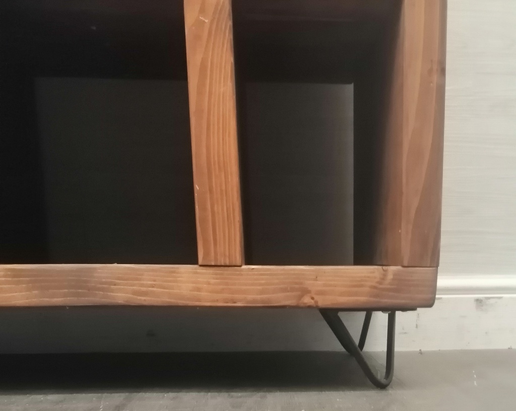 Rustic Wood Open Back Cube Bookcase / display unit