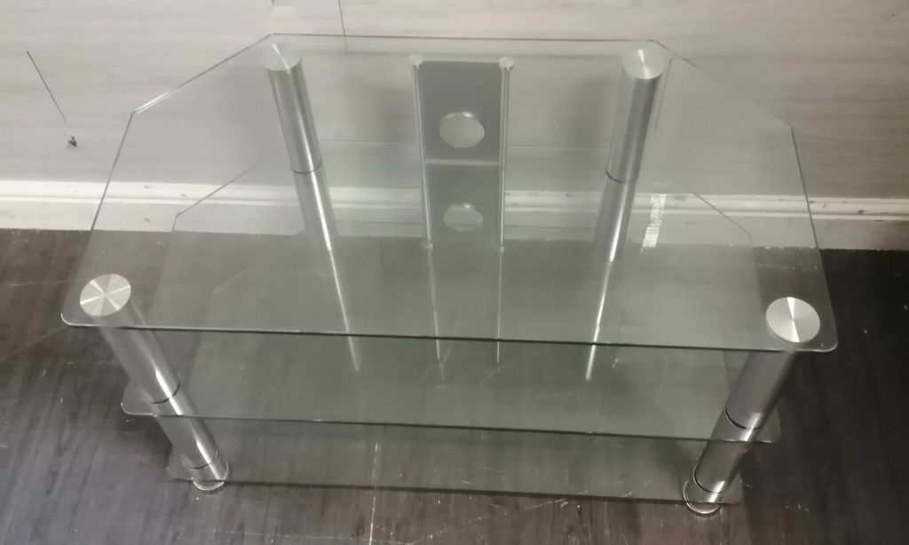 Glass tv stand