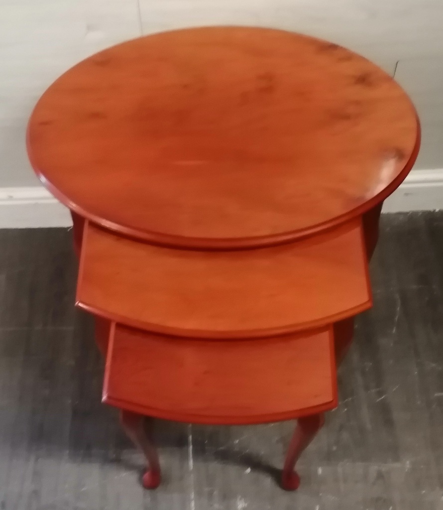 Nest Of Three Repro Yew Tables