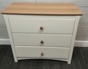 ALSTONS Cream Three Drawer Chest