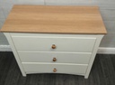 ALSTONS Cream Three Drawer Chest