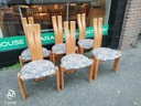 STYLISH DANISH PINE EXTENDING TABLE &amp; SIX CHAIRS