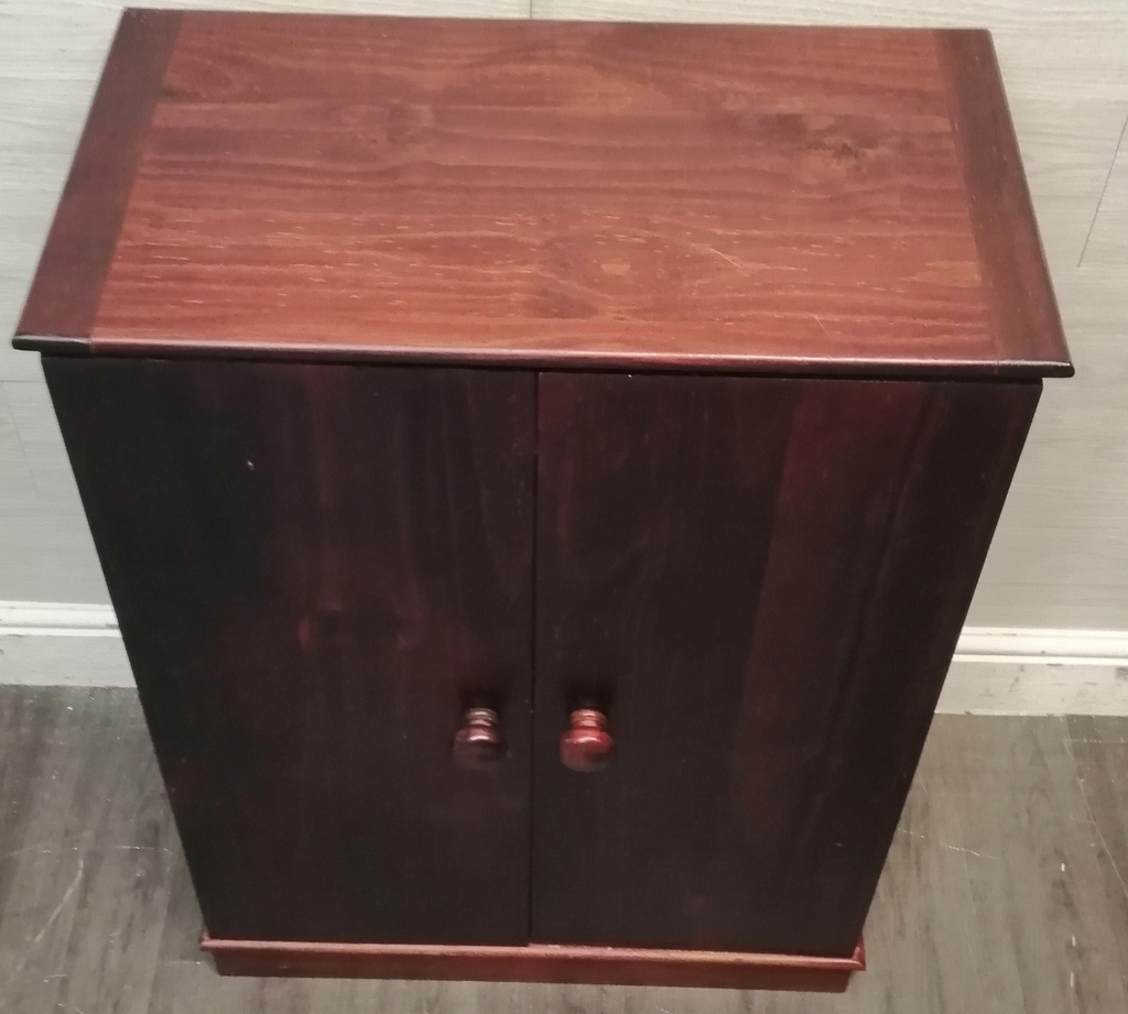 Dark Wood Style CD / DVD Cupboard