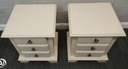 PAIR OF 3 DRAWER OFF WHITE BEDSIDE CHESTS