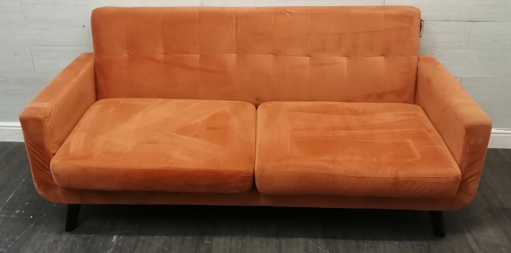 LOVELY MODERN BURNT ORANGE SOFA
