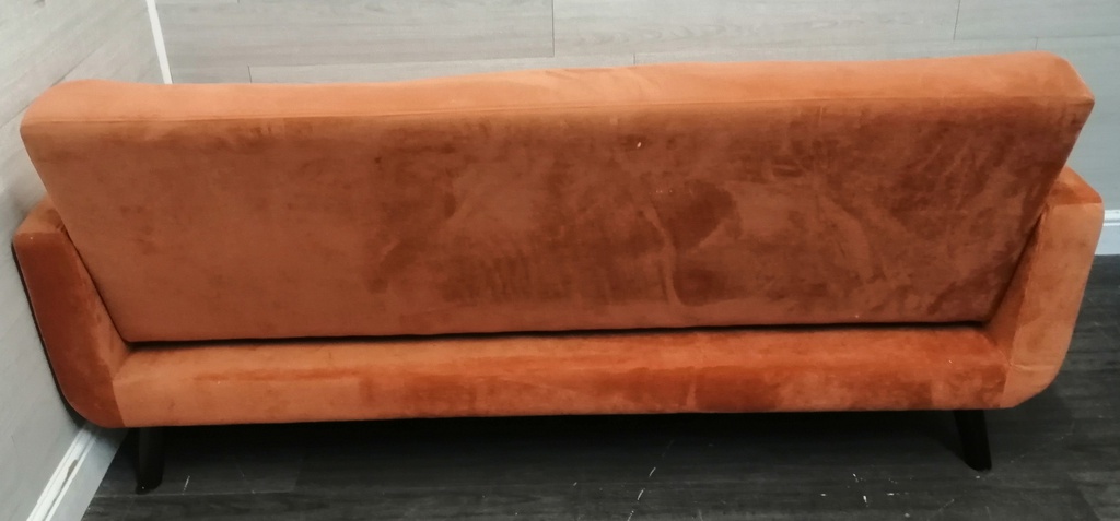 LOVELY MODERN BURNT ORANGE SOFA