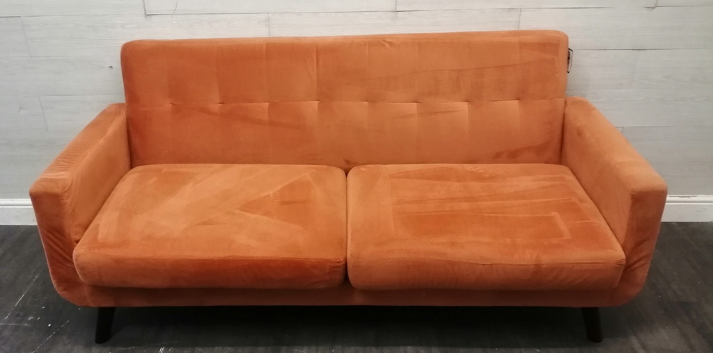 LOVELY MODERN BURNT ORANGE SOFA