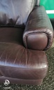 Brown leather large two seater sofa
