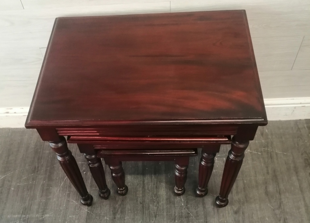 Nest of Three repro mahogany Tables