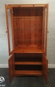 Glazed two door  pine dresser / cupboard