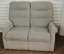 NEAT HIGH BACK TWO SEATER GREY TONED  SOFA