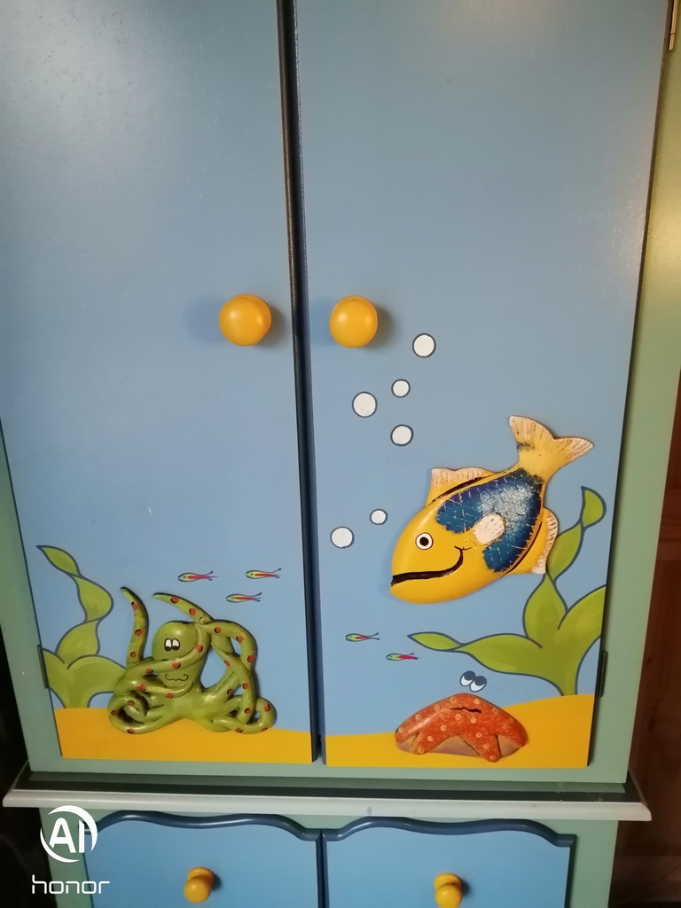 Heather Spencer Sea Themed Double Wardrobe