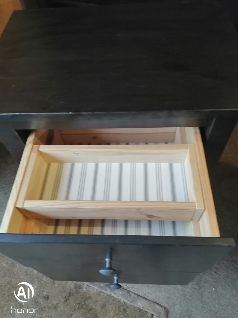 Pair of Ikea black bedsides