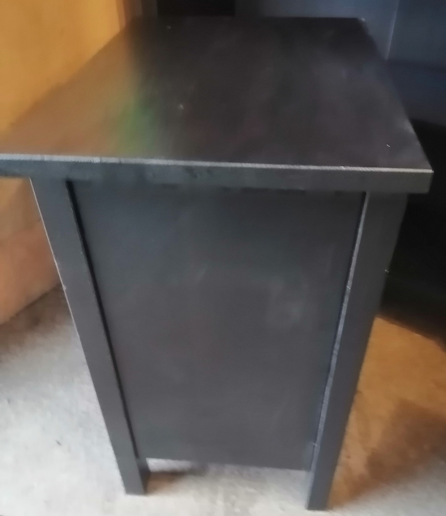 Pair of Ikea black bedsides
