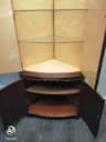Quality Repro Mahogany Corner Drinks Cabinet