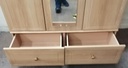 ALSTONS Cream Double Wardrobe with Mirror