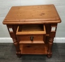 Quality Mexican Pine Side Table with Drawer