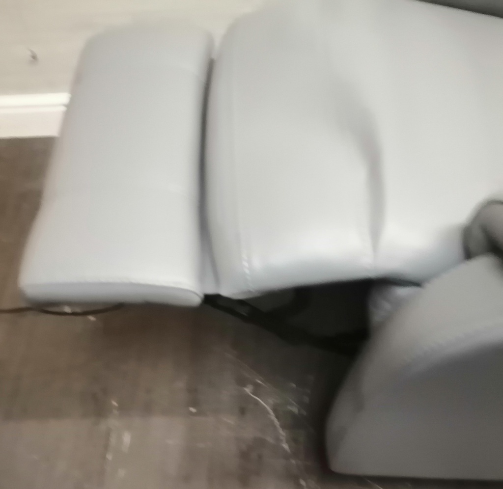 GREY LEATHER ELECTRIC RECLINER ARMCHAIR FROM JOHN LEWIS