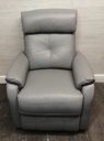 GREY LEATHER ELECTRIC RECLINER ARMCHAIR FROM JOHN LEWIS