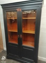 LOVELY PAINTED GLASS DISPLAY BOOKCASE / CABNIT
