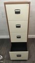 FOUR DRAWER METAL OFFICE FILE UNIT
