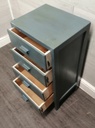 Painted retro four drawer bedside chest / side table