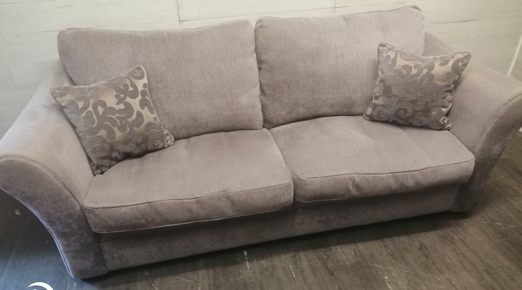 THREE SEATER GREY SOFA FROM FURNITURE VILLAGE