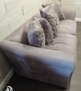 THREE SEATER GREY SOFA FROM FURNITURE VILLAGE