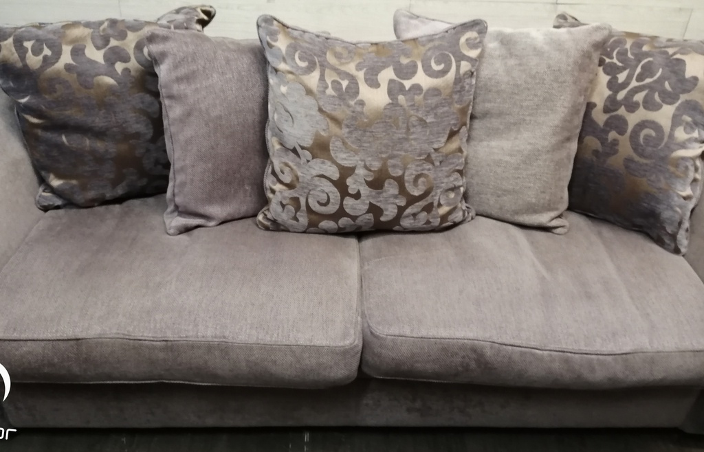 THREE SEATER GREY SOFA FROM FURNITURE VILLAGE