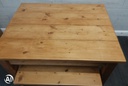 Lovely Rustic Pine Dining Table &amp; Two Benches
