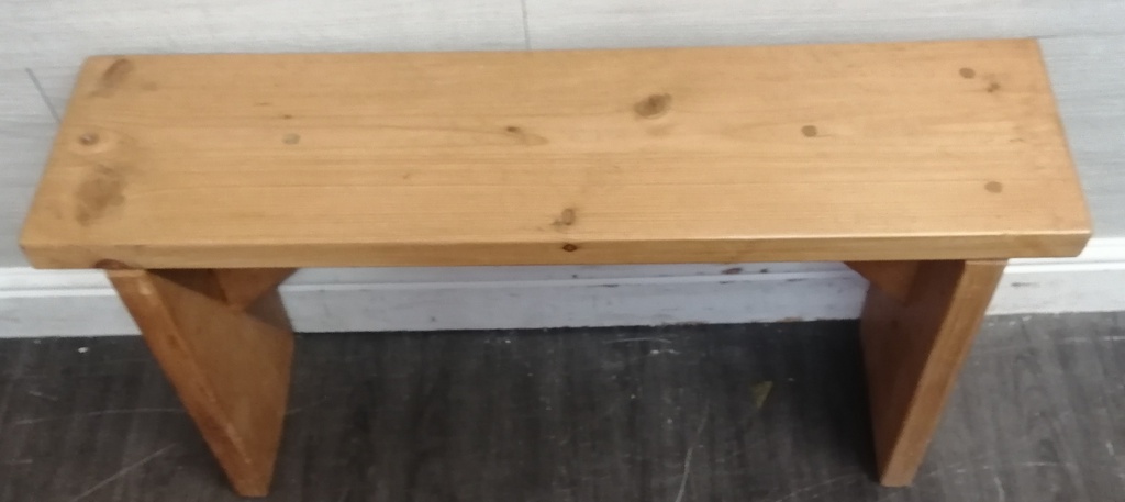 Lovely Rustic Pine Dining Table &amp; Two Benches