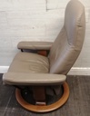 STRESSLESS Leather Recliner Chair with Footstool