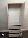 Neat Grey Double Wardrobe with Drawers