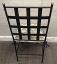 Black Metal Frame Glass Top Table &amp; Four Chairs