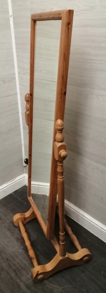 Quality Solid Pine Cheval Mirror