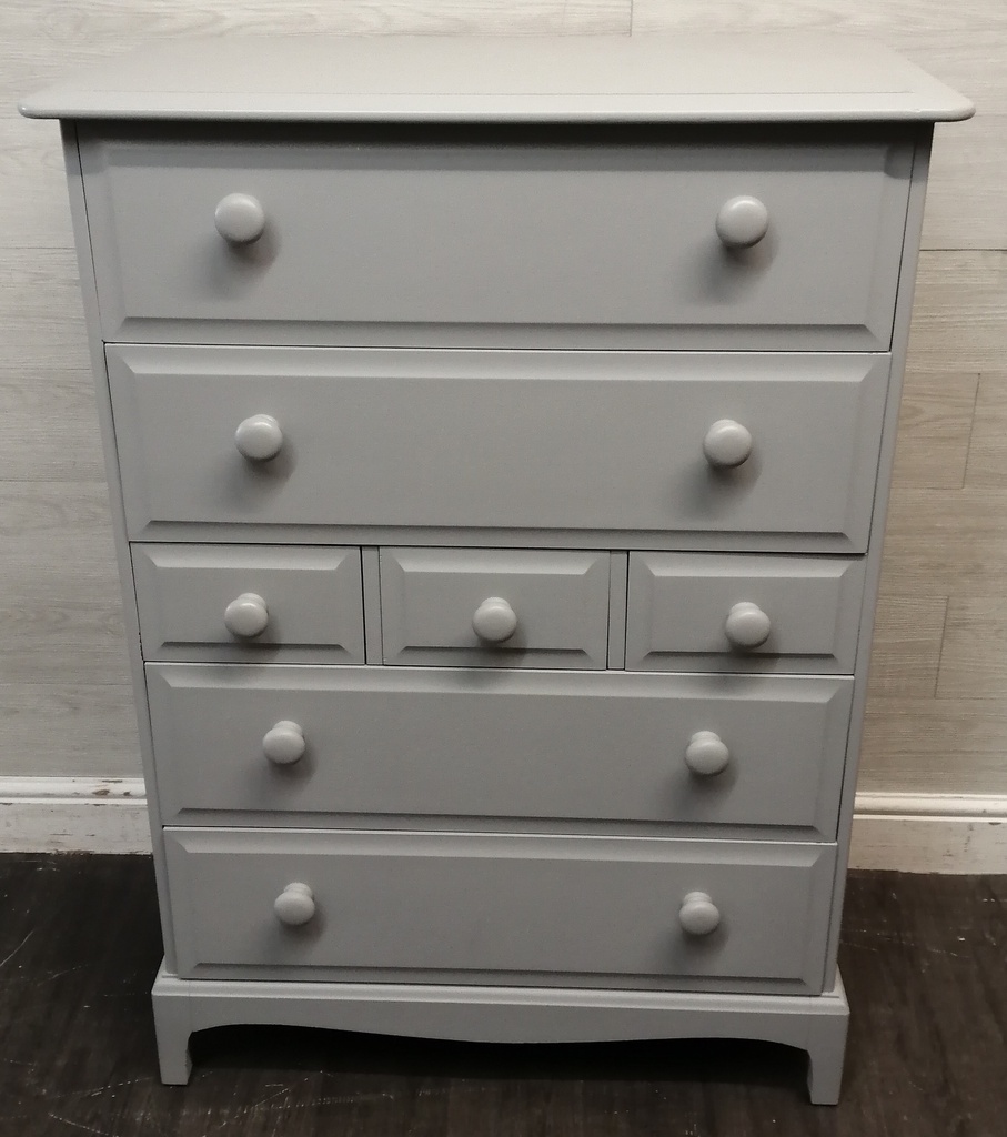 GREY STAG SEVEN DRAWER CHEST