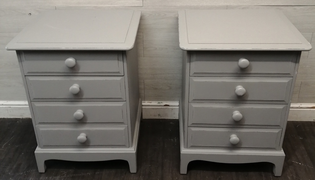 STAG  Four Drawer Grey Bedside Chest Pair