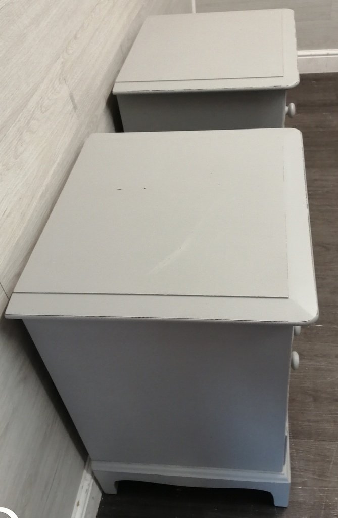STAG  Four Drawer Grey Bedside Chest Pair