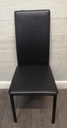 SET 4 BLACK FAUX LEATHER DINING CHAIRS